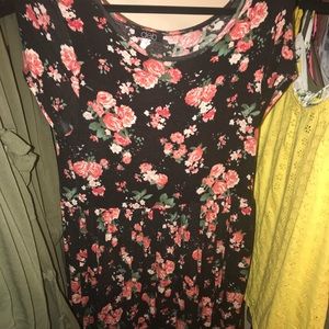 floral tee shirt dress